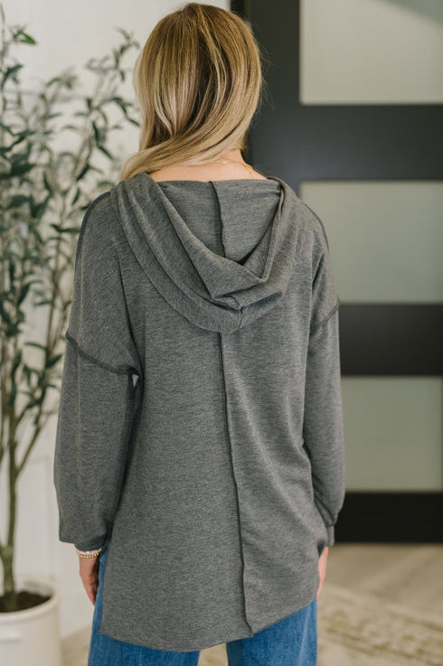 Nice to Meet Me Pullover Hoodie - LISA MARIE BOUTIQUE - Womens - Small -