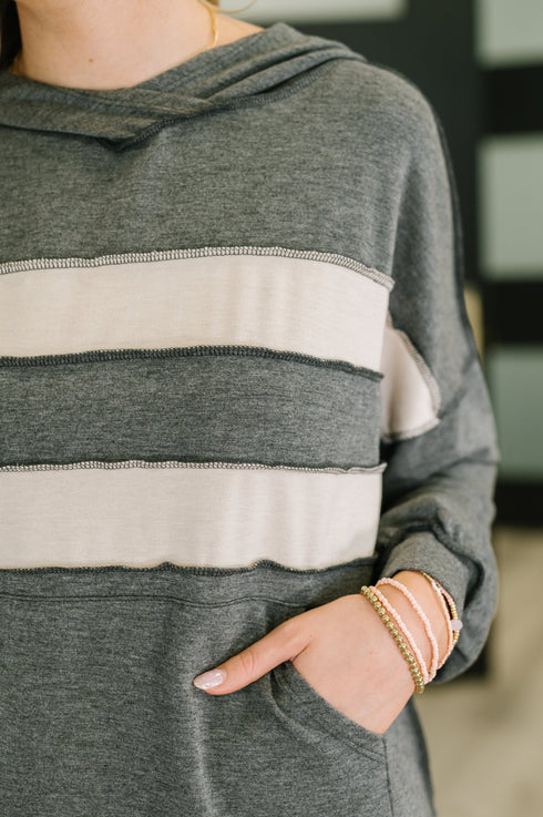 Nice to Meet Me Pullover Hoodie - LISA MARIE BOUTIQUE - Womens - Small -