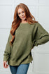 No Plain Jane Oversized Sweatshirt in Green - LISA MARIE BOUTIQUE - Tops - Small -
