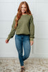 No Plain Jane Oversized Sweatshirt in Green - LISA MARIE BOUTIQUE - Tops - Small -