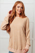 No Plain Jane Oversized Sweatshirt in Khaki - LISA MARIE BOUTIQUE - Tops - Small -