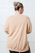 No Plain Jane Oversized Sweatshirt in Khaki - LISA MARIE BOUTIQUE - Tops - Small -