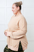 No Plain Jane Oversized Sweatshirt in Khaki - LISA MARIE BOUTIQUE - Tops - Small -