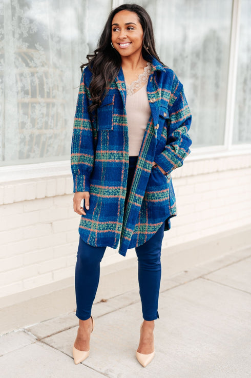 No Tears Plaid Coat - LISA MARIE BOUTIQUE - Layers - Small -