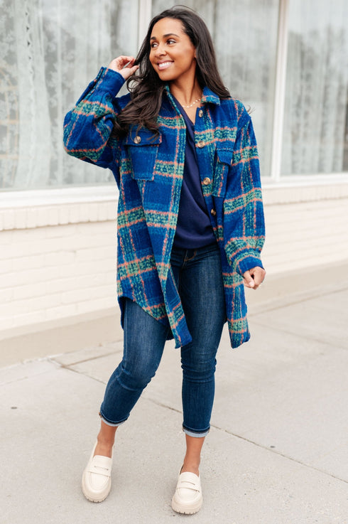 No Tears Plaid Coat - LISA MARIE BOUTIQUE - Layers - Small -