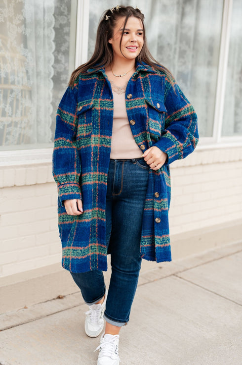 No Tears Plaid Coat - LISA MARIE BOUTIQUE - Layers - Small -