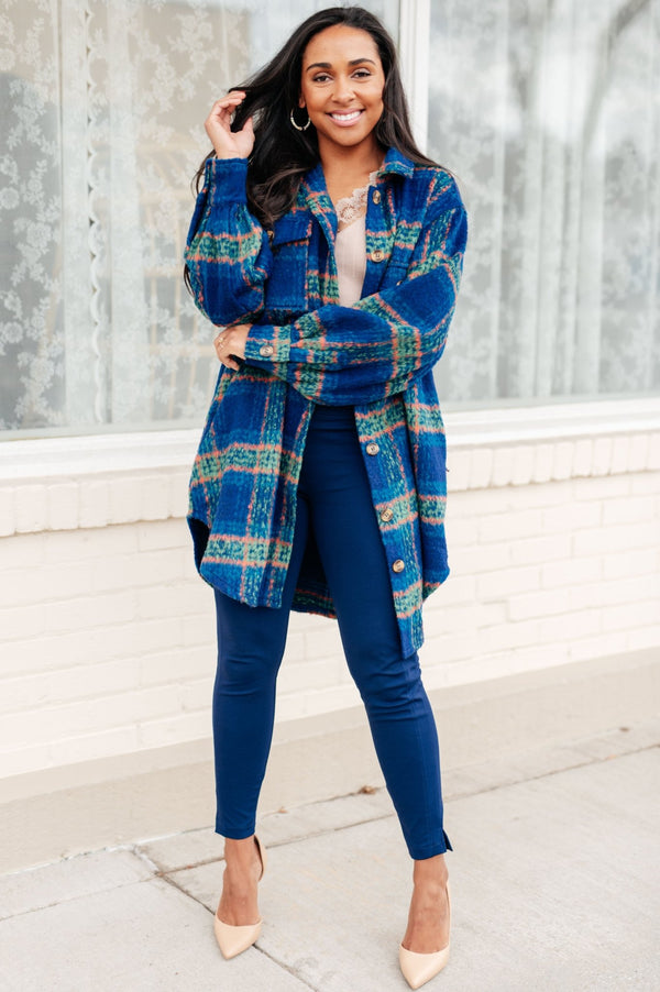 No Tears Plaid Coat - LISA MARIE BOUTIQUE - Layers - Small -