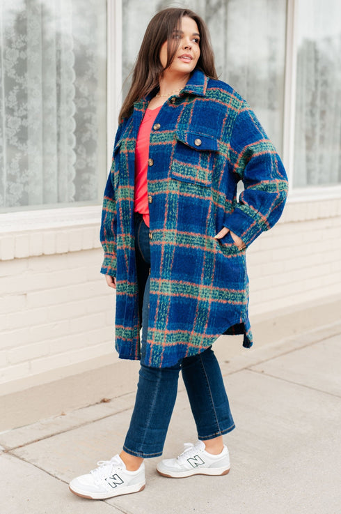 No Tears Plaid Coat - LISA MARIE BOUTIQUE - Layers - Small -