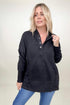 Batwing Sleeve Buttoned Hoodie with Pockets