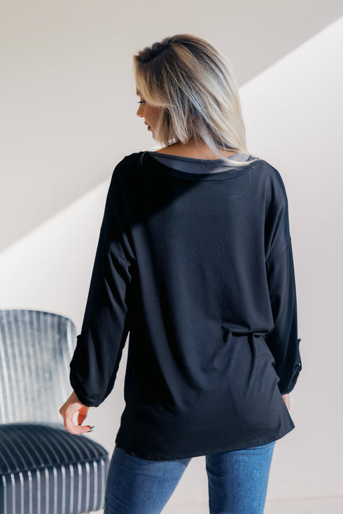 Obsidian Pocket Long Sleeve - LISA MARIE BOUTIQUE - S -
