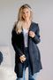Obsidian Veil Hooded Sweater Cardigan - LISA MARIE BOUTIQUE - S -