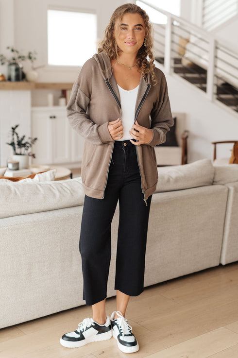 On And On Zip Up Hoodie - LISA MARIE BOUTIQUE - Tops - Small -