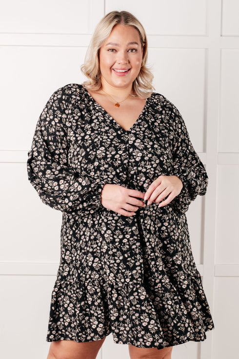 Once Again V - Neck Floral Dress - LISA MARIE BOUTIQUE - Dresses - Small -