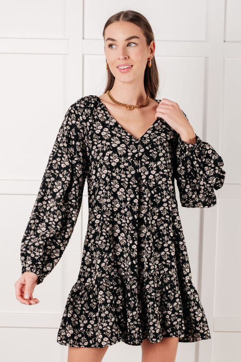 Once Again V - Neck Floral Dress - LISA MARIE BOUTIQUE - Dresses - Small -