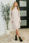 Personal Assistant Turtleneck Dress in Sand Beige - LISA MARIE BOUTIQUE - Womens - Small -