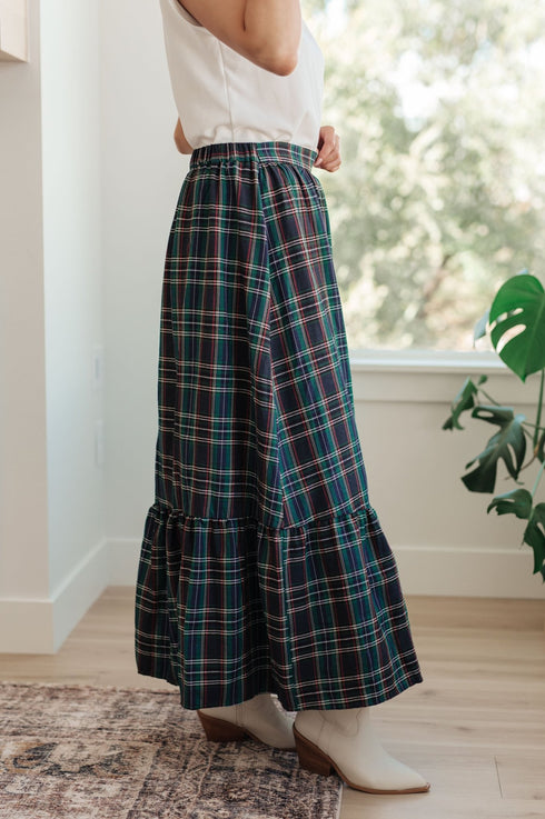 Plaid Perfection Maxi Skirt - LISA MARIE BOUTIQUE - Bottoms - Small -