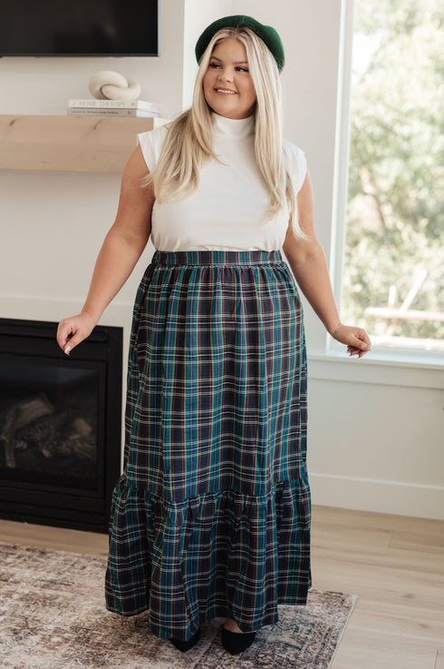 Plaid Perfection Maxi Skirt - LISA MARIE BOUTIQUE - Bottoms - Small -