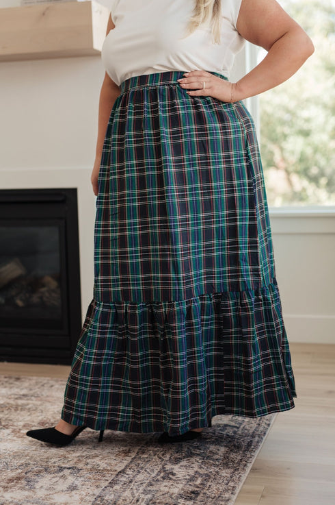 Plaid Perfection Maxi Skirt - LISA MARIE BOUTIQUE - Bottoms - Small -