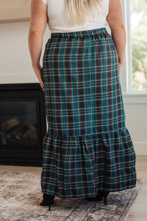 Plaid Perfection Maxi Skirt - LISA MARIE BOUTIQUE - Bottoms - Small -