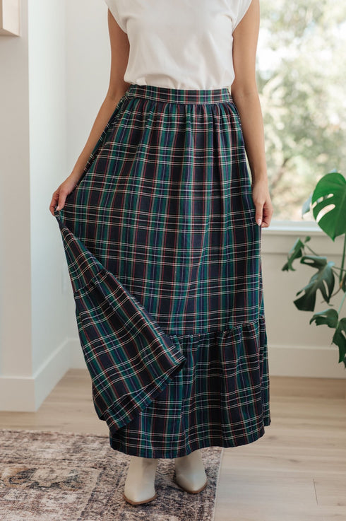 Plaid Perfection Maxi Skirt - LISA MARIE BOUTIQUE - Bottoms - Small -