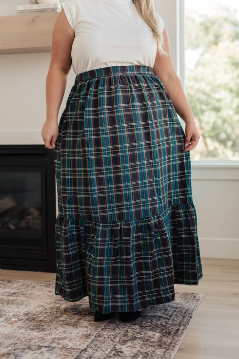Plaid Perfection Maxi Skirt - LISA MARIE BOUTIQUE - Bottoms - Small -