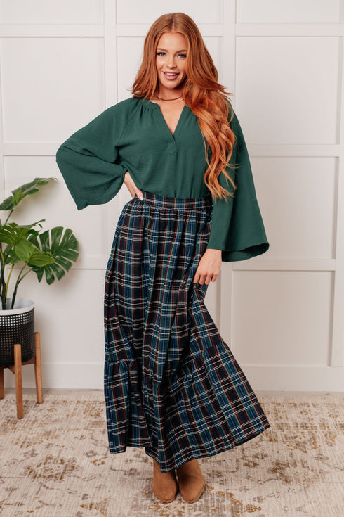 Plaid Perfection Maxi Skirt - LISA MARIE BOUTIQUE - Bottoms - Small -