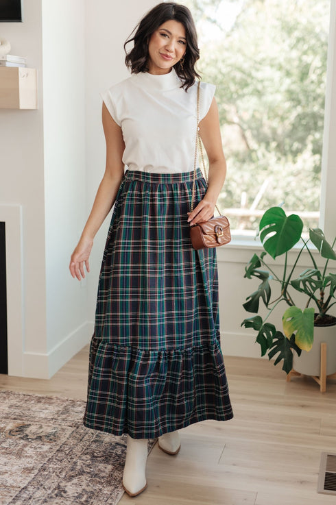 Plaid Perfection Maxi Skirt - LISA MARIE BOUTIQUE - Bottoms - Small -