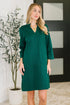 Portfolio Quarter Sleeve Dress in Hunter Green - LISA MARIE BOUTIQUE - Womens - Small -