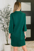 Portfolio Quarter Sleeve Dress in Hunter Green - LISA MARIE BOUTIQUE - Womens - Small -
