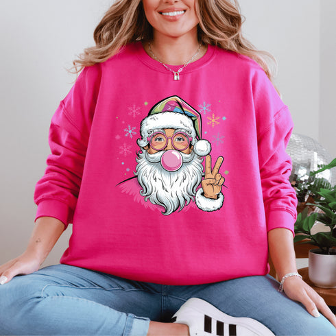 Preppy Santa & Bubblegum Graphic Tee and Sweatshirt - LISA MARIE BOUTIQUE - Womens - Tee - Small -