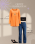 Pumpkin Charm Peplum - LISA MARIE BOUTIQUE - S -