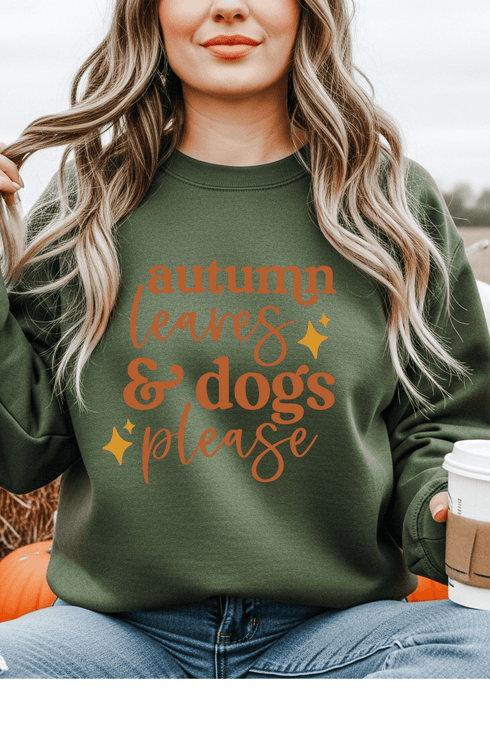 Puppy Love Sweatshirt - LISA MARIE BOUTIQUE - S - Military Green Gildan Sweatshirt -