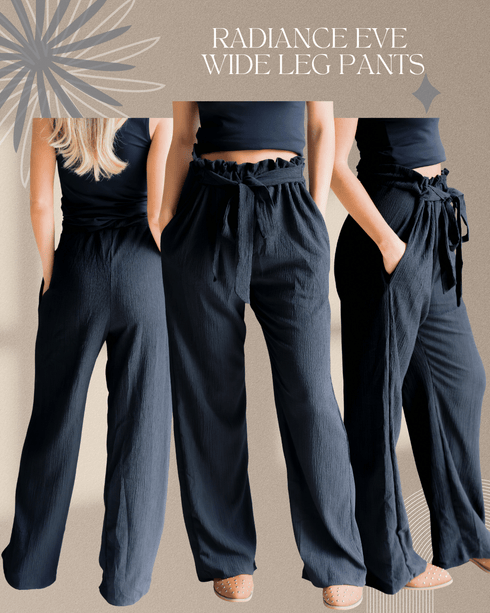 Radiance Eve Wide Leg Pants - LISA MARIE BOUTIQUE - S -