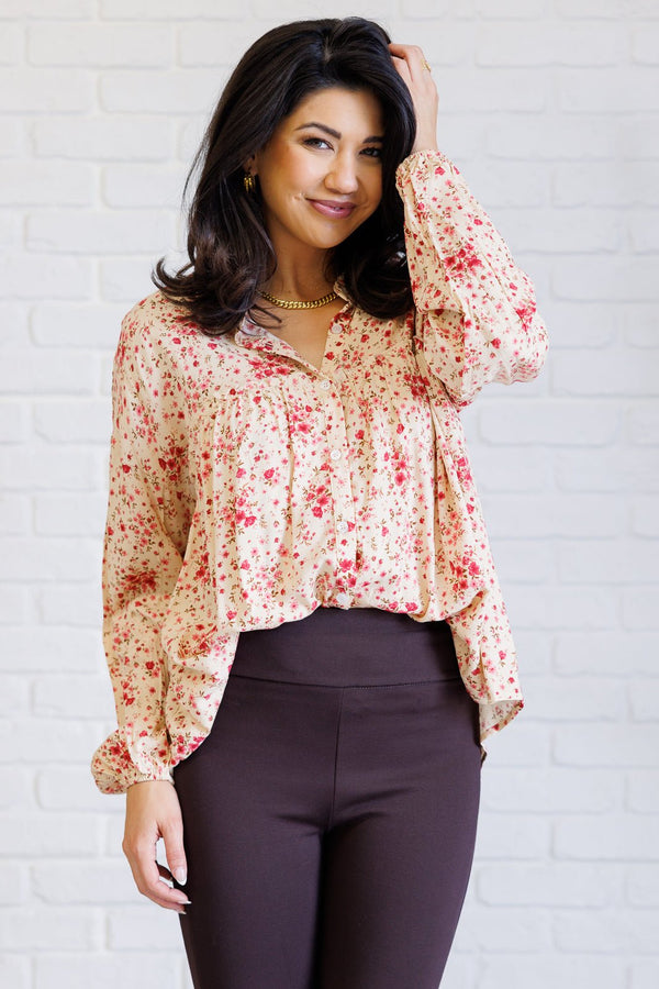 Reap What You Sow Button Down - LISA MARIE BOUTIQUE - Blouses - Small -