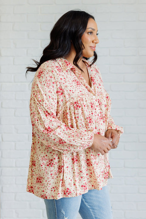 Reap What You Sow Button Down - LISA MARIE BOUTIQUE - Blouses - Small -