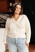 Requisite Request Surplice Crop Sweater - LISA MARIE BOUTIQUE - Tops - Small -
