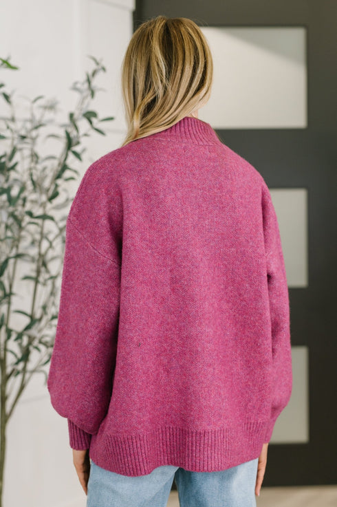 Right to the Core High Neck Pullover in Light Plum - LISA MARIE BOUTIQUE - Womens - Small -
