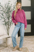 Right to the Core High Neck Pullover in Light Plum - LISA MARIE BOUTIQUE - Womens - Small -