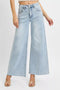 RISEN Full Size High Rise Ankle Wide Palazzo Jeans Plus Size - LISA MARIE BOUTIQUE - LIGHT - 0 -