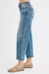 RISEN Full Size High Rise Crop Boyfriend Jeans Plus Size - LISA MARIE BOUTIQUE - MEDIUM - 0 -