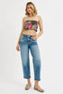 RISEN Full Size High Rise Crop Boyfriend Jeans Plus Size - LISA MARIE BOUTIQUE - MEDIUM - 0 -