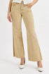 RISEN Full Size Raw Hem Wide Leg Jeans Plus Size - LISA MARIE BOUTIQUE - Tan - 0(24) -