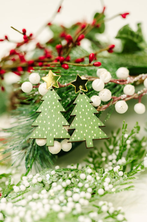 Rockin’ Around the Christmas Tree Dangle Earrings - LISA MARIE BOUTIQUE - Womens - OS -