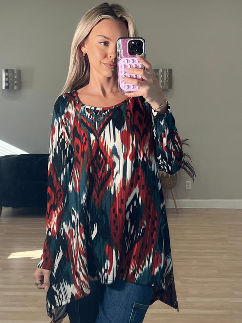 Rustic Bloom Tunic - LISA MARIE BOUTIQUE - S -