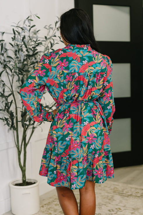 Rustic Retreat Long Sleeve Dress - LISA MARIE BOUTIQUE - Womens - Small -