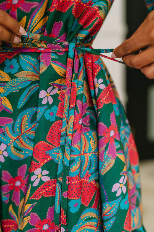 Rustic Retreat Long Sleeve Dress - LISA MARIE BOUTIQUE - Womens - Small -