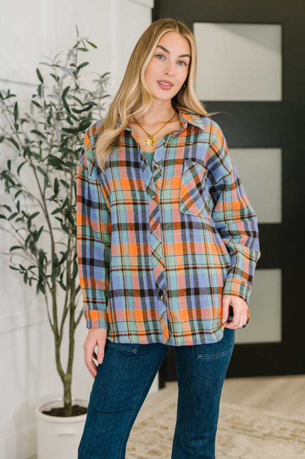Rustic Rhythm Plaid Button Down - LISA MARIE BOUTIQUE - Womens - Small -