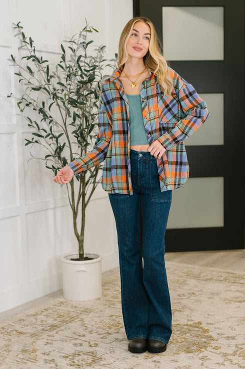 Rustic Rhythm Plaid Button Down - LISA MARIE BOUTIQUE - Womens - Small -