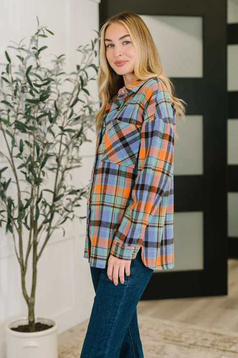 Rustic Rhythm Plaid Button Down - LISA MARIE BOUTIQUE - Womens - Small -
