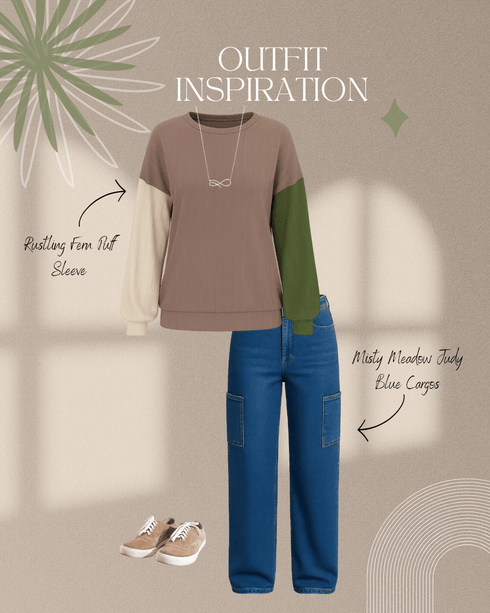 Rustling Fern Puff Sleeve - LISA MARIE BOUTIQUE - S -